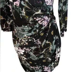 Tahari Tropical print Black/Blue/Green Multi 6 Excellent